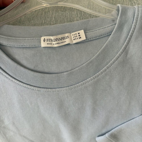 Stradivarius light blue short sleeve T-shirt, size M