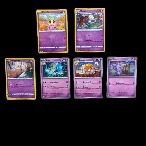 Pokemon Trading Card Game Psychic Cards, set of 6