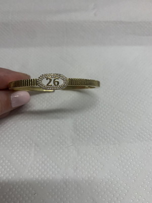 Anna Maria Mazaraki 2026 gold-plated steel bracelet new with rhinestones