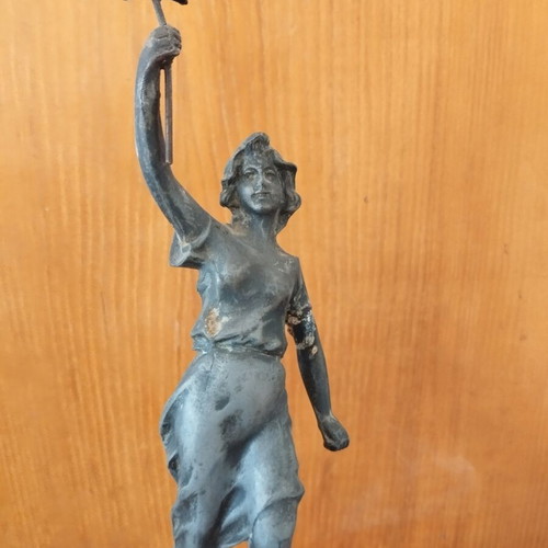 Metal figurine, approximately 35 cm tall