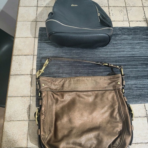 Coach Zoe shoulder bag and KEM leather backpack used