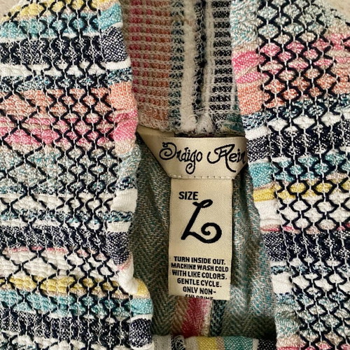 Boho pants used, size Large, elastic waist, comfortable and airy