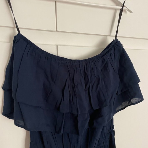 Iso strapless jumpsuit medium, dark blue, like new