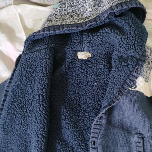 Baby jacket like new for 24 months with teddy fabric lining