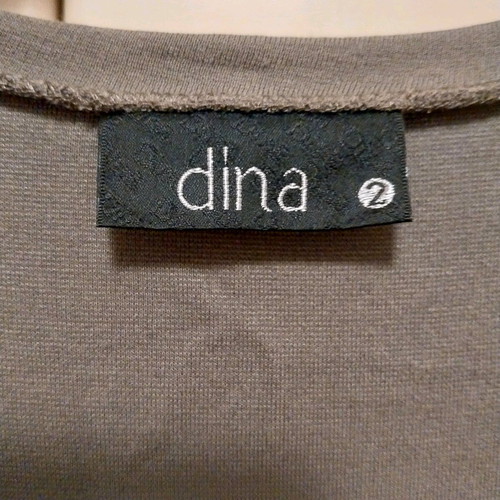 Dina khaki dress XL with short sleeves and decorative buttons like new