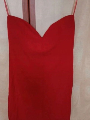 Mini red strapless dress like new, size S