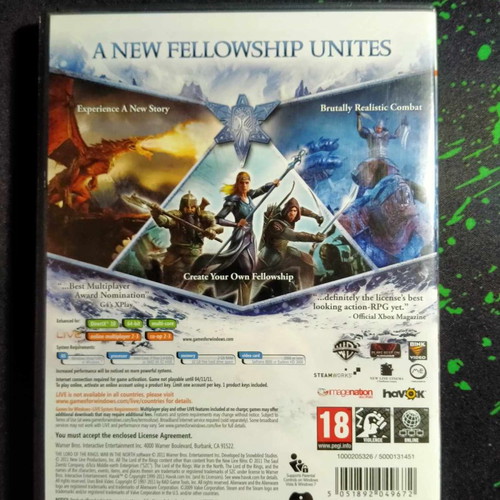 Lords of The Rings War of the North PC in good condition