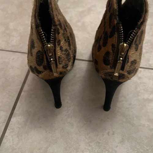 Stefania leopard print ankle boots new, size 38, 11cm heel