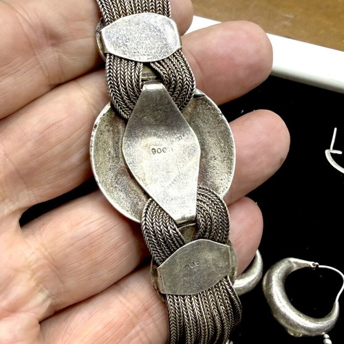 Silver handmade jewelry set