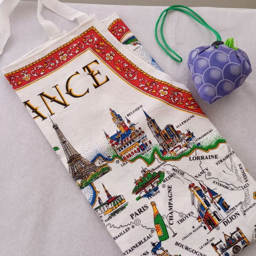 Apron France with gift foldable shopping bag, new