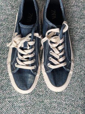 Zara denim shoes used, size 42, blue