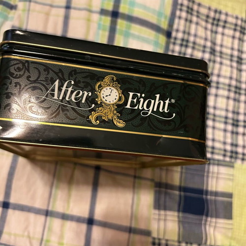 After Eight storage tin used, collectible from 1995