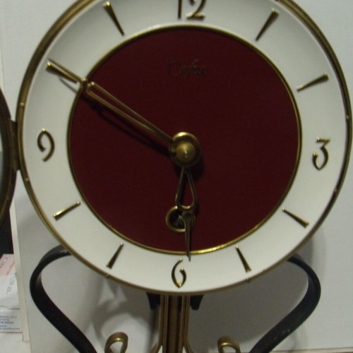 Orfac old mechanical table clock used with key