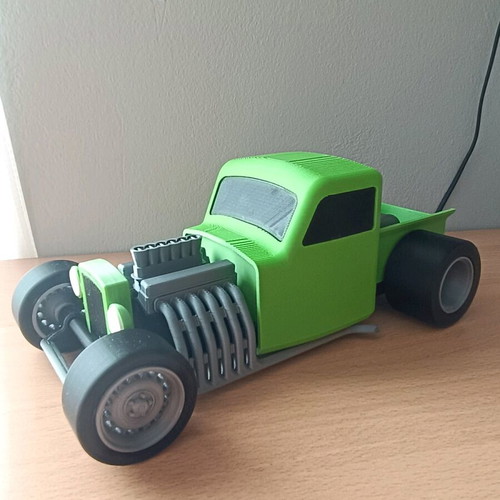 Hot Rod car with 3D printing new