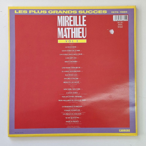 Mireille Mathieu Double 33 RPM LP 12" double vinyl record like new, pop