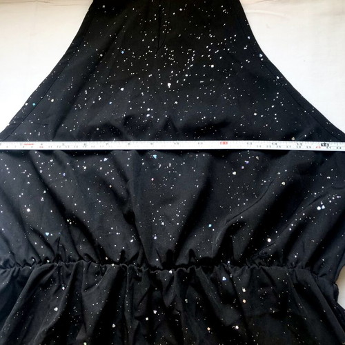 Black halter dress with glitter, size M, new