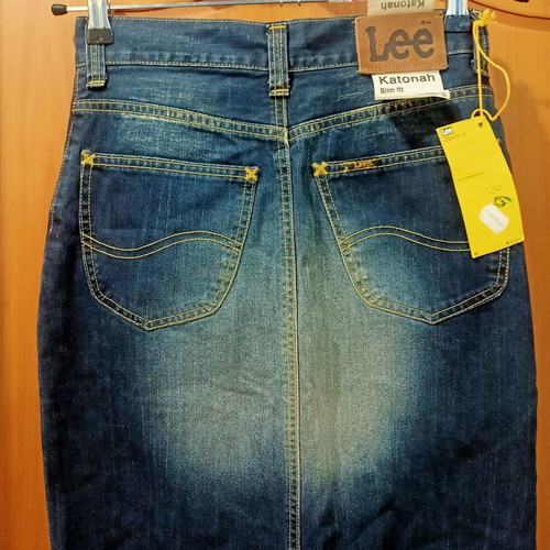 Lee Cooper Women's Side Slit Maxi Denim Skirt new, size S, blue