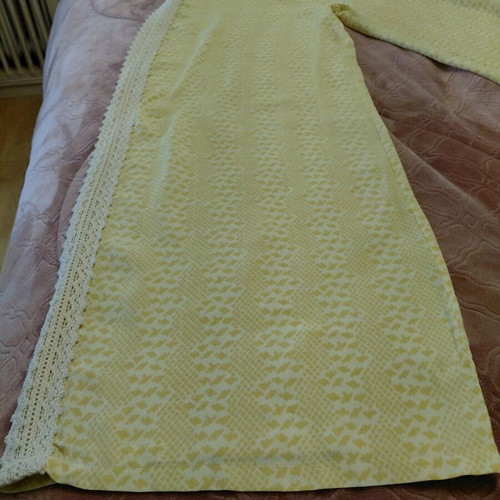 Hoss Intropia Wide-Leg Pants New, Yellow Viscose and Lace S/M 36