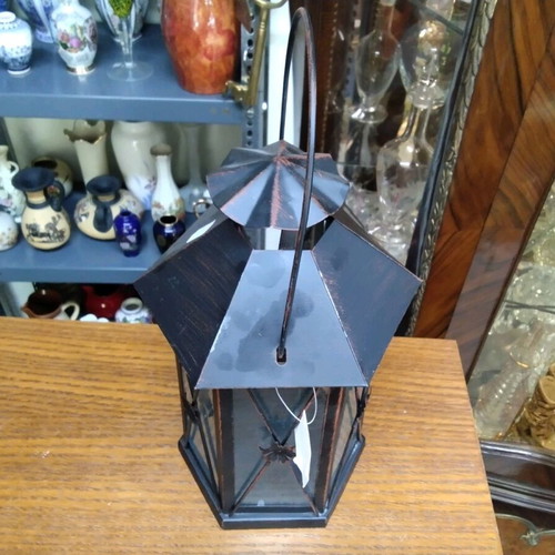 Large ecclesiastical table lantern with handle like new 30x14x14