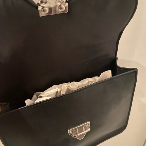 H&M bag used, black with owl design, crossbody