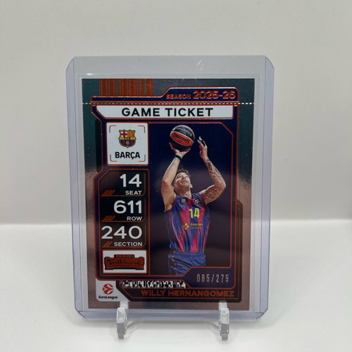Panini Euroleague Willy Hernangomez Game Ticket 2025/26 like new