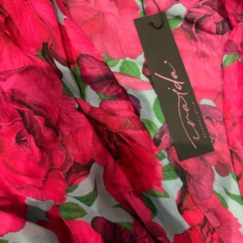 Iraida dress new, floral, mini with zipper and gathers