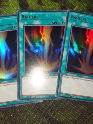 Raigeki playset ultra rare, like new, set of 3