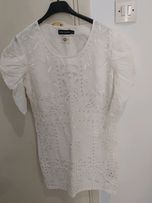Antik Batik mini dress like new, white, size L