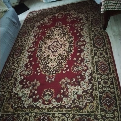 Vintage retro classic Persian rug with oriental patterns