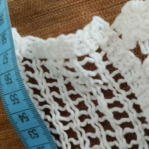 Crochet crop top boho off white new, one size