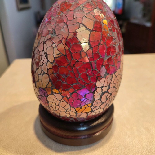 Fabergé decorative egg like new, vintage on wooden base