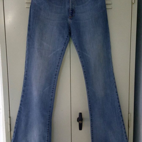 Moritz Eva high-waisted jeans slightly flared, like new, blue turquoise