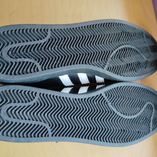 Adidas Superstar sneakers size 52.5, black and gold