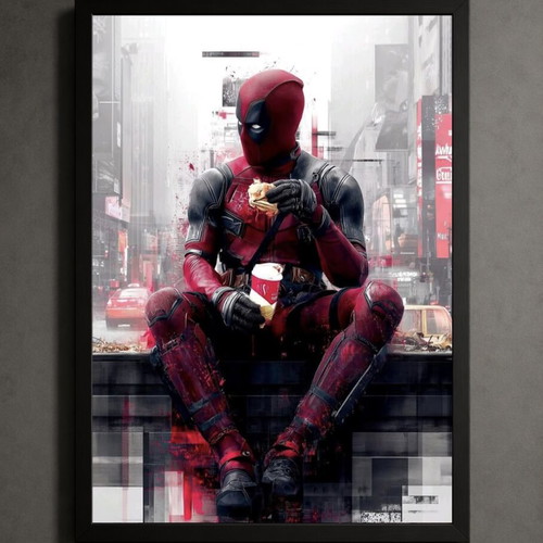 Deadpool framed art print 30x40cm new