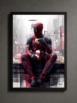 Deadpool framed art print 30x40cm new