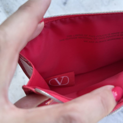 Valentino Garavani makeup bag new, red