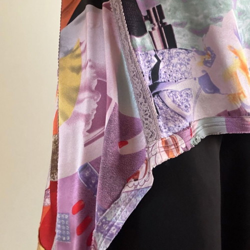 Custo Barcelona 100% silk blouse like new, pink and yellow, size S