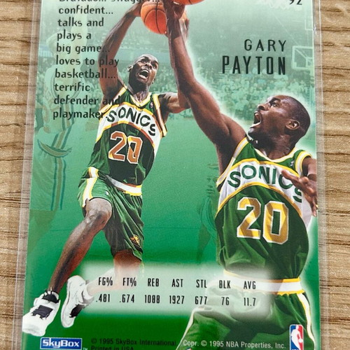 Κάρτα Gary Payton Sonics NBA Skybox 1995 καινούργιο