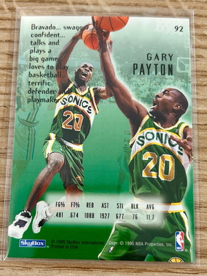 Κάρτα Gary Payton Sonics NBA Skybox 1995 καινούργιο