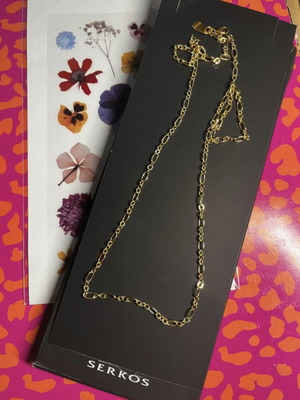 Gold-plated Serkos chain new with 2026 and brand on clasp