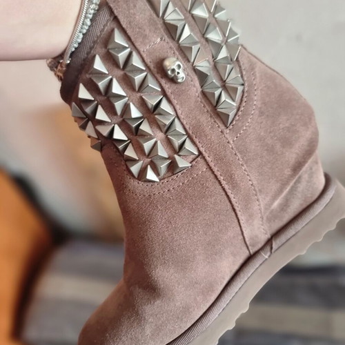 Ash ankle boots like new, leather with fur interior, size 37