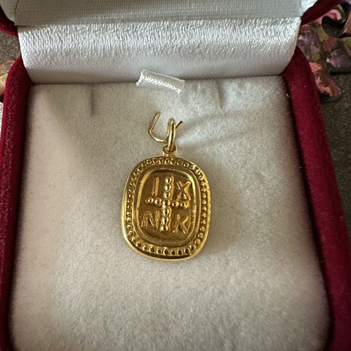 Konstantinato 14k gold pendant new, 2.56 grams