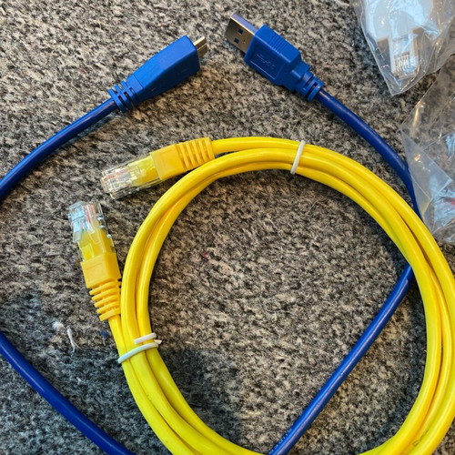 Set of ADSL splitters cables and wires for internet and telephone new