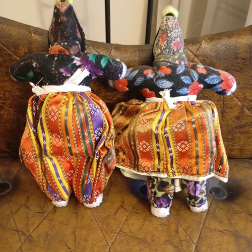 Handmade vintage dolls with traditional costumes like new, set of 4