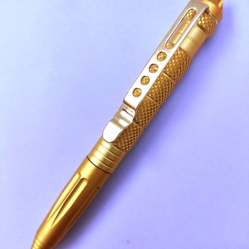 Set of 2 tactical business pens in silver and gold, new