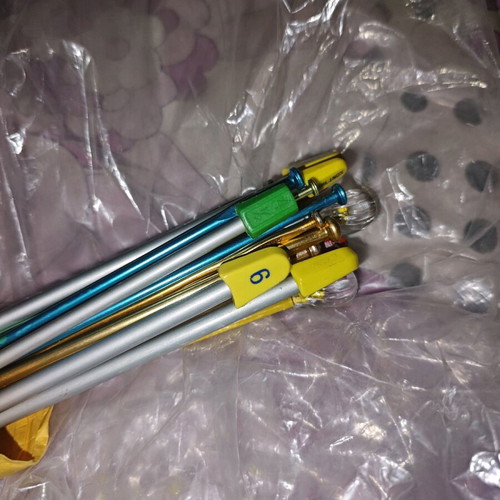 Knitting needles used various sizes up to 6