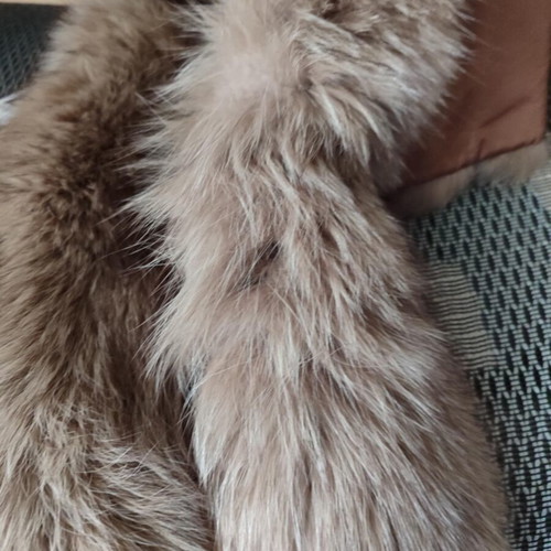 Fur collar new Marco Gianotti, dyed fox fur, 15 x 90 cm
