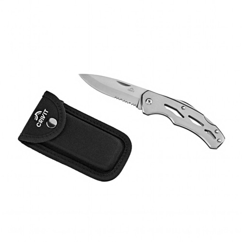 Pocket knife new with stainless steel blade and aluminum handle