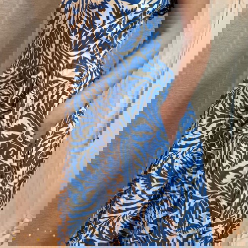 BSB maxi dress like new, size S, blue multicolor