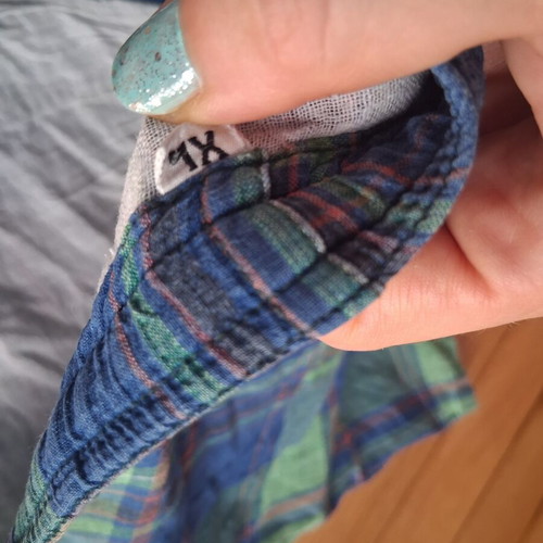 Pijama shorts used, blue and green, sizes M to XL